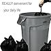 CTKcom 6 Gallon Home Trash Bags Roll Office Garbage Bags(3 Rolls)- Rubbish Black Bags Trash Can Liners for Kitchen Home Bathroom Bedroom Toilet Office Rubbish Bin 90 Counts/3 Rolls Trash Bags,Black