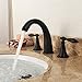 Beelee Deck Mounted Three Holes Double Handles Widespread Bathroom Sink Faucet, Traditional Deck Mounted Tub Faucet Trim with Metal Lever Handles,Oil Rubbed Bronze