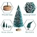 Jolik 26 Pcs Mini Artificial Christmas Trees Frosted Sisal Trees for Christmas Table Décor, 5 Sizes, 4 Colors