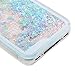 iPhone 4s Case, iPhone 4 Case, iPhone 4s Glitter Case, Fashion Creative Design Flowing Glitter Floating Luxury Bling Glitter Sparkle Love Heart Hard Case for iPhone 4S / 4,Love:Blue