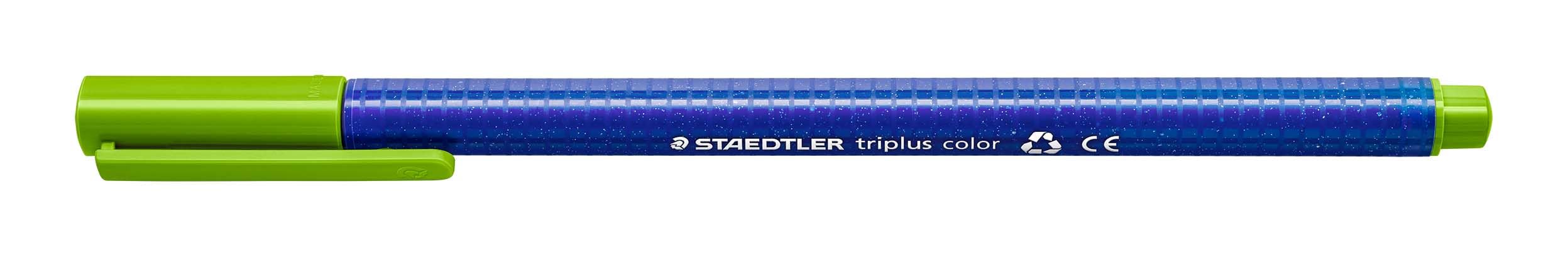 STAEDTLER Triplus Colour 323-51 Felt Tip Pens Yellow Green Triangular Stable Impression-Proof Tip Line Width Approx. 1 mm Suitable for Children Made in Germany 10 Yellow-Green Fibre-Tip Pens in