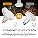 CRLight 150W Ceramic Infrared Heat Lamp, Thicker Version White Round Infrared Emitter for Pet Coop Heater Reptile Chicken Lizard Turtle Brooder Bulb, 2 Pack