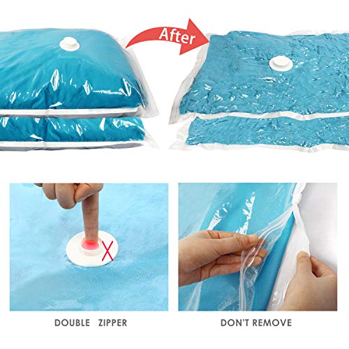 Vacbird Vacuum Storage Bags with Electric Pump, 6 Pack (3 x Small, 4 x Medium) Space Saver Bags Travel and Home Use Vacuum Compression Storage Bags - Thumbnail 5