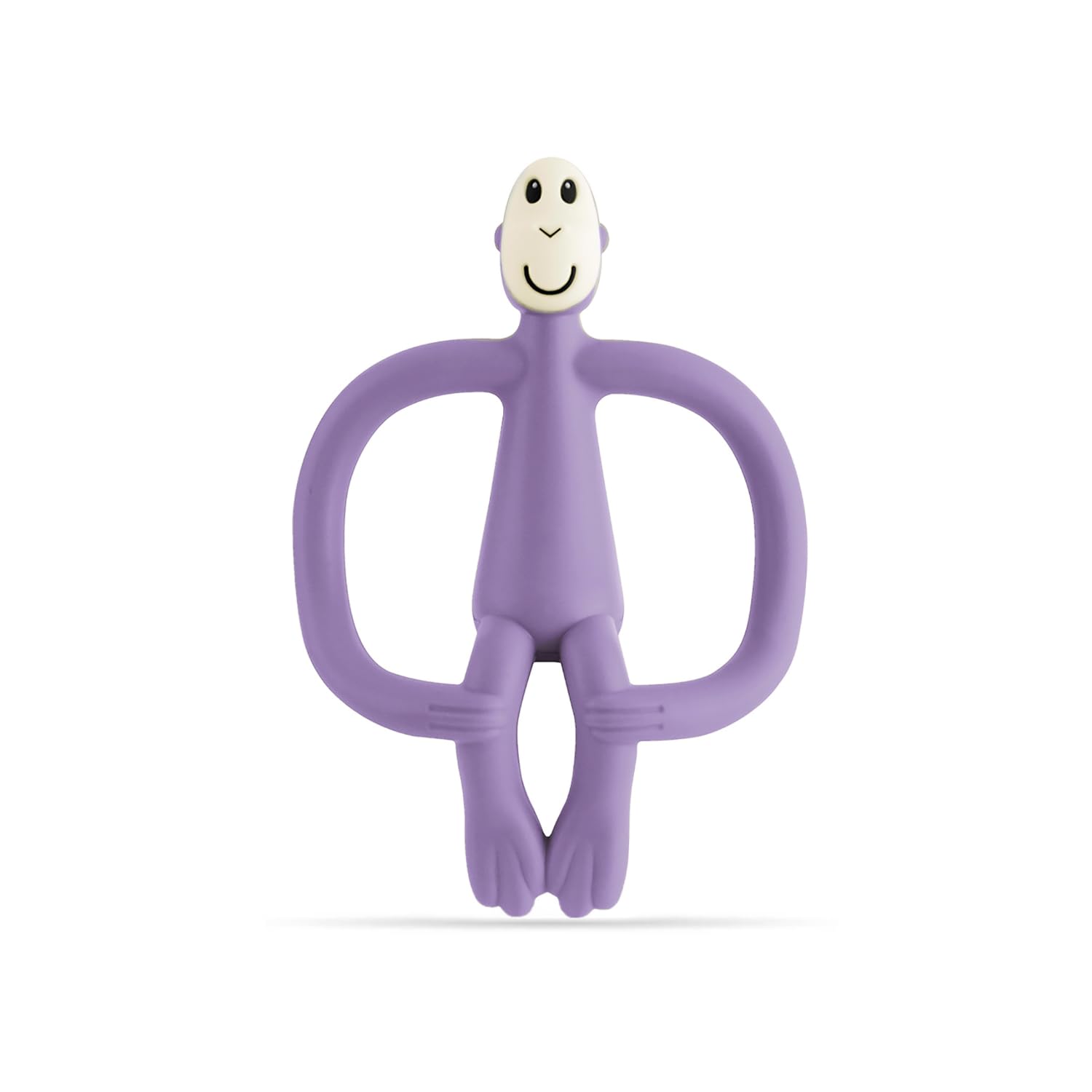 Matchstick Monkey, Original Teether & Gel Applicator, Antimicrobial Silicone Teething Toys for Baby, Easy to Grip, BPA Free, 3 Months Old+, 10.5 cm, Purple Monkey