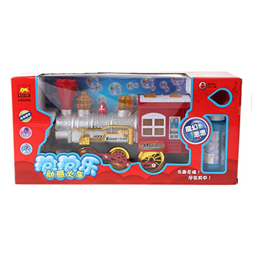 Shoresu Bubble Train, Bubble Blowing Toy Train Battery Powered Locomotive Engine with Light and Music - Thumbnail 6
