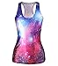 Amoluv Hot Fashion Women Rainbow Galaxy Printed Sleeveless T Shirt Vest Tank Tops
