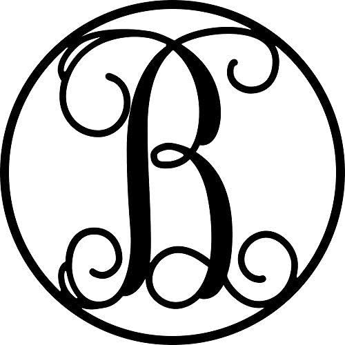 Amazon Com Ajd Designs Circle B Monogram Letter Black 5 Piece