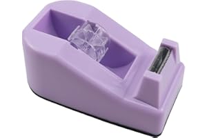 Aacehlh 1Pcs Desktop Tape Dispenser,Adhesive Roll Holder with Weighted Nonskid Base,Office Tape Dispensers for School, Office and Home (Purple)