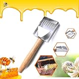 Diriway Honey Fork Knife Honey Uncapping Fork Scraper Knife Food Degree Portable New Designed 304 Stainless Steel Honey Uncapping Tool, Beekeeping Equipment Tool, Iron Honeycomb Honey Scrape