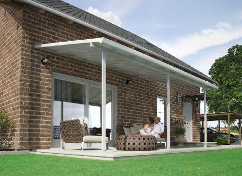 Canopia by Palram Terrassenüberdachung Alu Feria 3x5.46 Polycarbonat Hohlkammerplatten Pergola 546 x 300 cm Weiss zur Überdachung ihrer Terrasse – Bild 3