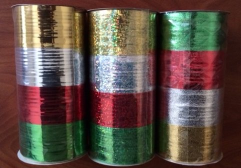 Christmas Metallic Curling Ribbon 3 PACK