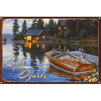 Amazon.com: Northwest Art Mall Lake of the Ozarks Missouri Map Vintage