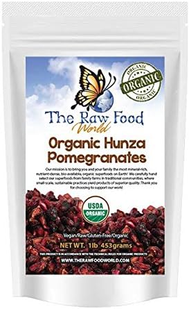 Raw Dried Organic Pomegranate Seeds, 16oz (Now MORE Fruit!)