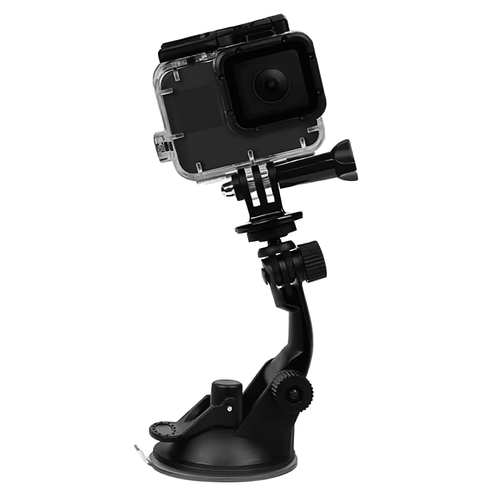 TEKCAM Camera Car Suction Cup Mount Compatible with Gopro Hero 13 12 11 10/ AKASO EK7000/ Dji Osmo Action 5 Pro/4/ insta360 and Other Action Cameras, Adjustable Window/Windshield Car Holder