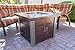 AZ PATIO 38'' Outdoor Propane Gas Fire Pit Table with Clear Fireglass, CSA certification, Two Tone Finish