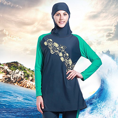 5 Swimwear+Coverage+Islamic+Swimsuit+Protection