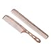 2Pcs Salon Hair Comb with Scale Professional Barber Hairdressing Steel Comb Metal Hair Cutting Comb (Rose gold)