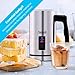 Zeppoli Milk Frother and Warmer - Automatic Milk Heater, Electric Milk Steamer and Milk Foamer | Great as a Latte Frother and Cappuccino Maker for Coffee and Hot Chocolate - Plus Silicone Scraper