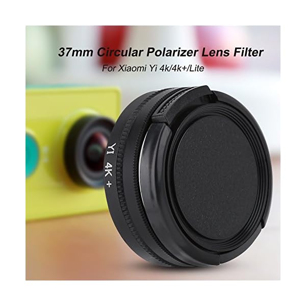 Mugast 37mm Circular Polarizer Objektivfilter, CPL Filter Objektiv mit Adapterring Schutzkappe Geeignet für Xiaomi Yi 4k… – Bild 3