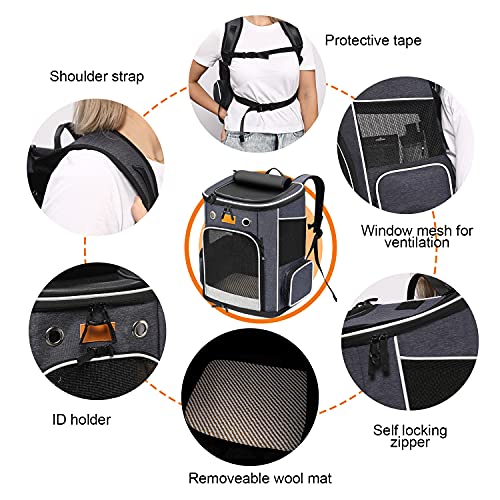 ANZERWIN Dog Backpack Carrier,Foldable Cat Backpack Carrier,Pet