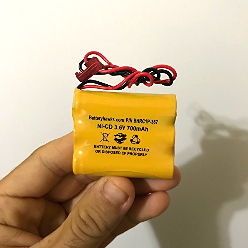 3.6V 700mAh NiCd Exit Sign Battery Replacement Emergency Lighting (10 Pack) S/L 026-148 SL026148 BT-905 P-P504 BT-800 - Thumbnail 2