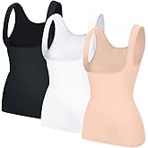 EUYZOU Women's Underbust Shapewear Tank Tops - Seamless Tummy Control Compression Camisole Tops Slimming Tank