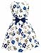 Little Hand Toddler Girls Dresses with Bowknot Summer Floral Dress for Kids Sleeveless Sundress Size 4 5
