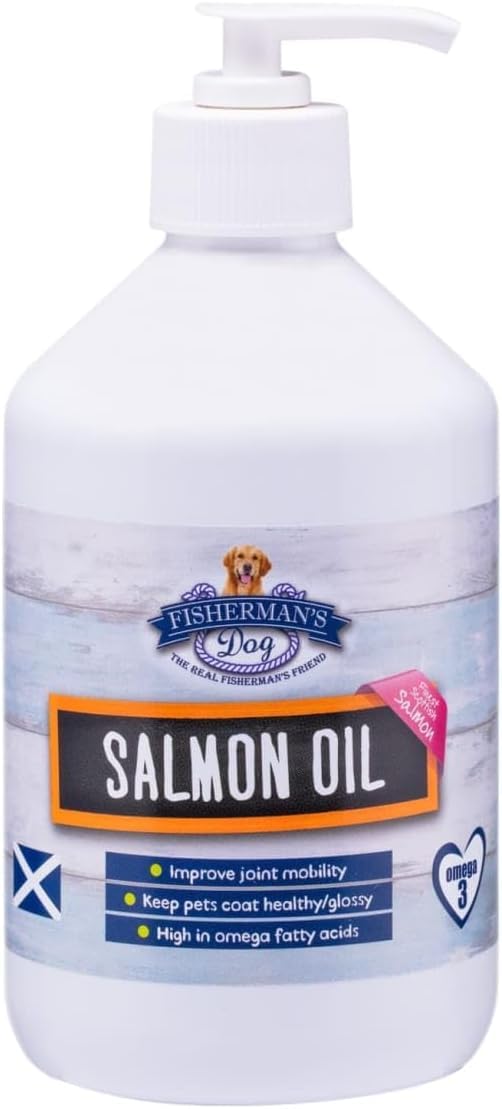 ark future Fisherman's Dog Salmon Oil – High in Omega Fatty Acids, Improves Joint Mobility, Promotes Healthy & Glossy Coat