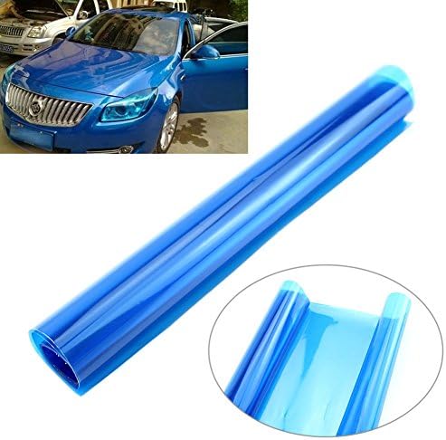 2Pcs 12 Colors 12" x 48" 30 x 120cm Car Smoke Fog Light Headlight Taillight Tint Vinyl Film Sheet Sticker (Light Blue)
