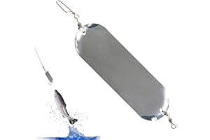 ESEICO Fishing Flashers for Trolling Salmon, Fishing Flashers, Fishing Dodger 4.5In Salmon Fishing Diving Board, Fishing Dodger for Trolling Salmon, Trolling Flashers for Salmon with Lights 23g Metal Flash