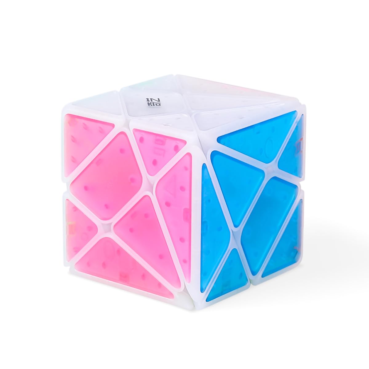 Oostifun Transparent Ice Crystal Multicolor Cube Twist Turning 3D Puzzle Irregular Shape Shift Mod Axis 3x3 Cube