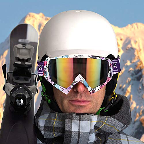 Motorcycle Goggles Ski Snowboard Goggles UV400 Protection Windproof Dustproof ATV Dirt Bike Racing Motocross Cycling Skiing
