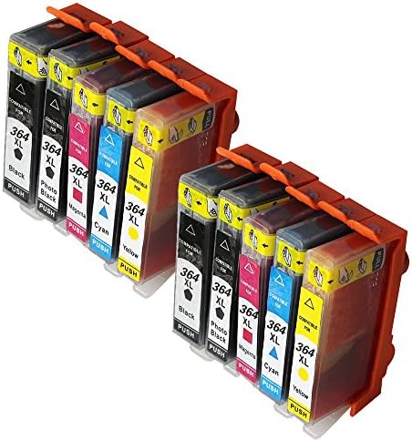 Karl Aiken Eur Version Ink Cartridges 10 Pack Compatible HP364 364XL with chip Ink Cartridges for HP Photosmart 5320, 5370, 5373, 5388, 5393, 6350, 6383, 7380. 7510, 7520, B8550, B8553, B8558