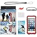 Waterproof Case for iPod 5 6, Merit Knight Series Waterproof Shockproof Dirtproof Snowproof Case Cover with Kickstand for Apple iPod Touch 5th/6th Generation for Swimming (Red)