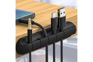 2 Pack Cable Holder Clips, Cord Organizer Clips Self Adhesive for Desktop, Nightstand, Power Cord, Mouse Cable, Wire PC Offic