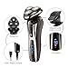 SURKER 3 In 1 Professional Electric Razor Shaver Men Rotary Shaver Cordless Hair Clippers Nose Hair Trimmer Wet and Dry With USB Rechargeable Sideburns Razor Waterproof-Best Gift for Dad,Boyfriend