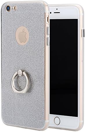 iPhone 6 Plus Case,iPhone 6s Plus Case,I SANG Multi-color Cover Cases with Aluminum Ring Stand for iPhone 6&amp;6s Plus 5.5 Inch-Silver