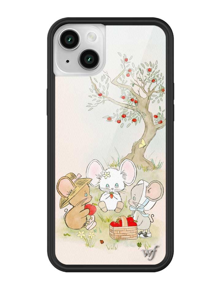 Photo 1 of Wildflower Cases - Compatible with Apple iPhone 13/14 | Protective Black Bumper, 4ft Drop Test Certified, Women Owned Small Business | Mice Friends - Animal Dainty Apple Picnic Cute Trendy