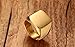 enhong Mens Rings Stainless Steel Square Signet Rings for Men,Gold Pinky Thumb Ring for Dad Father Jewelry Gift for Him,Men's Ring for Biker Size 12