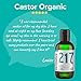 naissance Certified Organic Cold Pressed Castor Oil 4 fl oz - For Hair, Beard, Eyelashes, Eyebrows, Nails and Skin - Pure & Natural, Virgin, Unrefined, Vegan, Hexane-Free, Non GMO, Cruelty Free