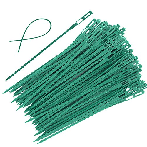 30 Pieces Adjustable Garden Plant Twist Ties, 9 Inch Flexible Plastic Twist Ties Multi-Use for Secure Vine (Green)