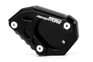 Mokiton Motorcycle Side Stand Extension Kickstand Plate Compatible With KTM 890 Adventure/R 2020-2023 | Foot Pad Support 890 ADV 890ADV 890ADVENTURE Accessories (black-2)