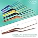 O'Creme 8 Inch Gold-Colored-Exterior Stainless Steel Precision Kitchen Culinary Offset Tweezer Tongs