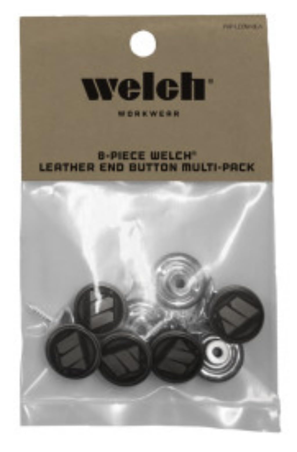 Welch Suspender Buttons Metal Rivet for Jeans, Pants, Button-end Suspenders - Button Tack Replacement and Repair - Bronze, 1 Pack of 8 Logger Buttons