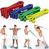 Yes4All Power Bands Exercise/04 Level Extreme Resistance Loop Bands, from 10-150Lb, Assisted Pull-Up & Stretch Band