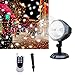 Ucharge Projector Light, [Wide Coverage Version] White Snowflake Auto Moving Christmas Light Projector, Snow-Fall Light Show with Remote Rotating Projection Light Outdoor/Parties/Hallowen Decorations