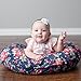 Minky Nursing Pillow Cover | Navy Floral Pattern Slipcover | Best for Breastfeeding Moms | Soft Fabric Fits Snug On Infant Nursing Pillows to Aid Mothers While Breast Feeding | Great Baby Shower Gift