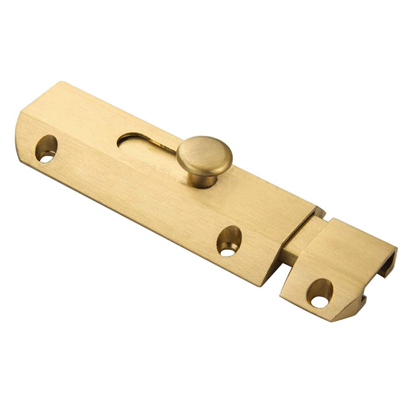 1Pc Thick Pure Brass Slide Barrel Door Bolt Heavy Duty Gate Security Lock Latch （Dumb Gold）
