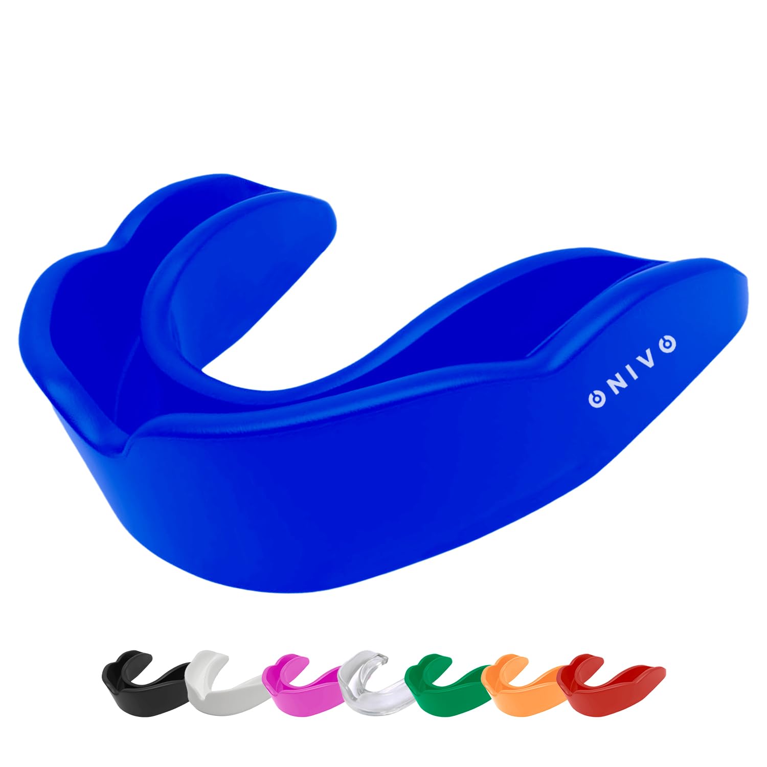 ONIVO Mouth Guard for Men and Kids 12+, Durable Gum Shield for Boxing, MMA, Rugby, Hockey Martial Arts, Judo, Karate and Other Sports (Blue, Adult Above 11 Years)