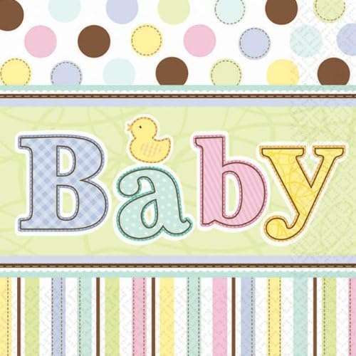 Baby Shower Tiny Bundle Small Napkins (36Ct)